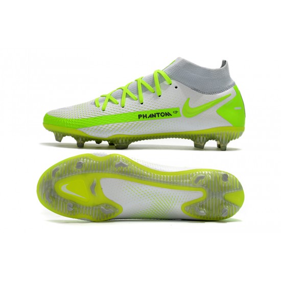 Nike Phantom GT Elite Dynamic Fit FG Soccer Cleats Green And White High