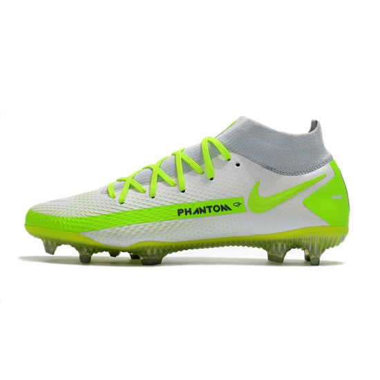 Nike Phantom GT Elite Dynamic Fit FG Soccer Cleats Green And White High