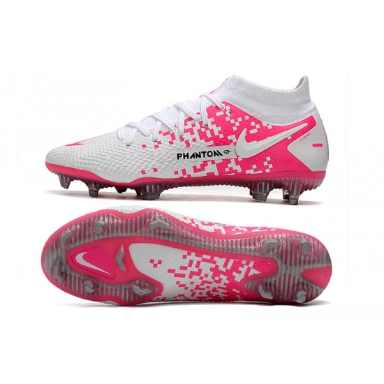 Nike Phantom GT Elite Dynamic Fit FG Soccer Cleats Pink And White High