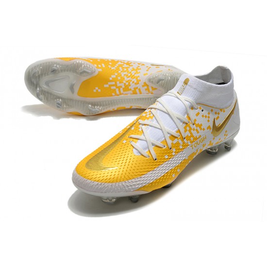 Nike Phantom GT Elite Dynamic Fit FG Soccer Cleats White And Yellow