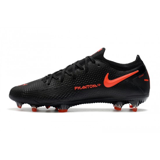 Nike Phantom GT Elite FG Soccer Cleats Black Orange Low