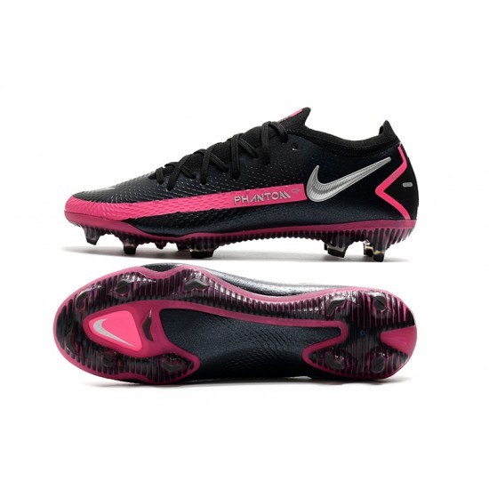 Nike Phantom GT Elite FG Soccer Cleats Black Pink