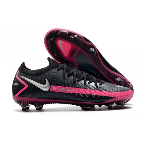 Nike Phantom GT Elite FG Soccer Cleats Black Pink