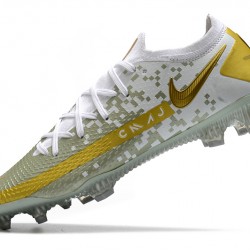 Nike Phantom GT Elite FG Soccer Cleats Gold And White