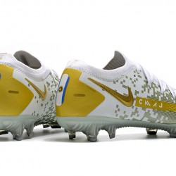 Nike Phantom GT Elite FG Soccer Cleats Gold And White