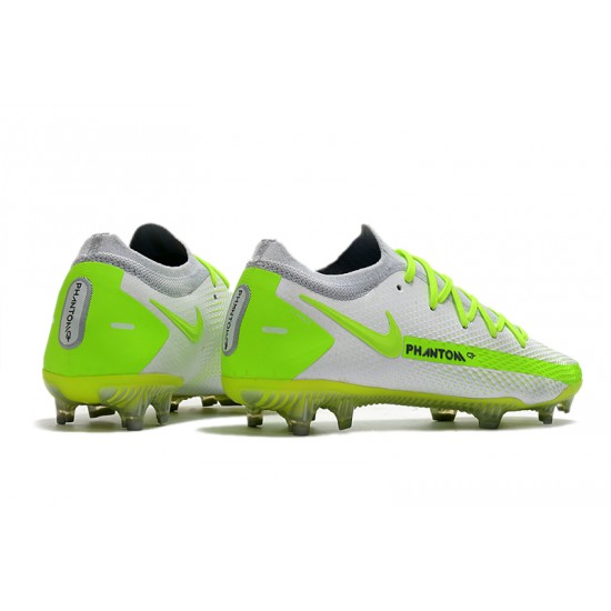 Nike Phantom GT Elite FG Soccer Cleats Green And White Low