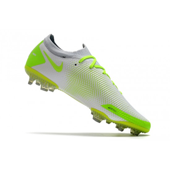 Nike Phantom GT Elite FG Soccer Cleats Green And White Low