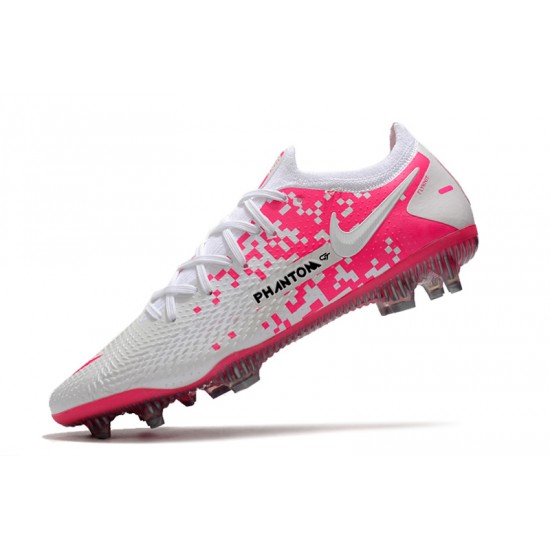 Nike Phantom GT Elite FG Soccer Cleats Pink And White Low