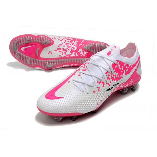 Nike Phantom GT Elite FG Soccer Cleats Pink And White Low