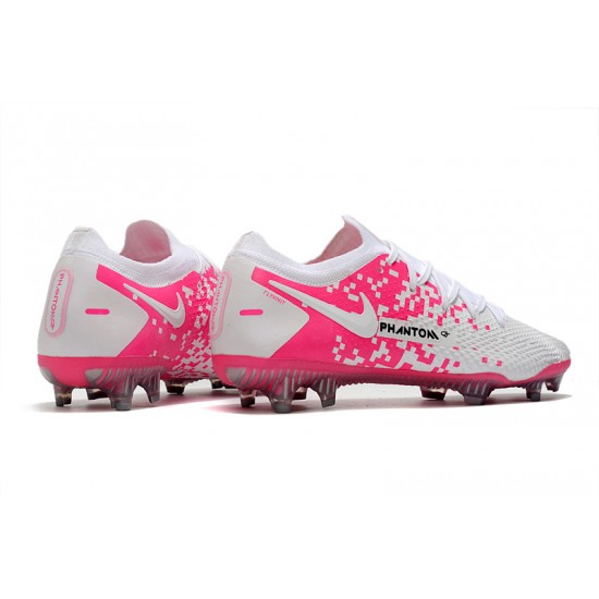 Nike Phantom GT Elite FG Soccer Cleats Pink And White Low
