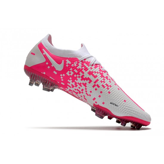 Nike Phantom GT Elite FG Soccer Cleats Pink And White Low