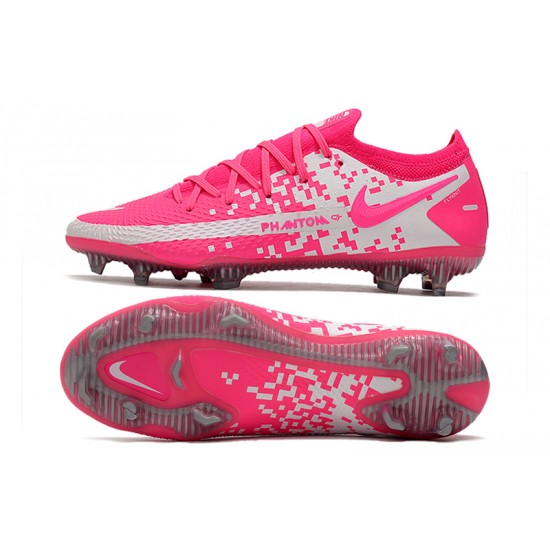 Nike Phantom GT Elite FG Soccer Cleats Pink WhiteLow