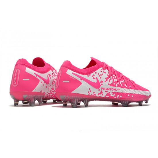 Nike Phantom GT Elite FG Soccer Cleats Pink WhiteLow