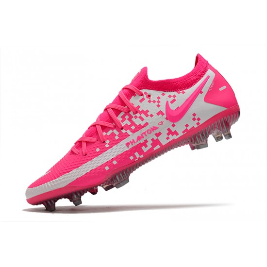 Nike Phantom GT Elite FG Soccer Cleats Pink WhiteLow