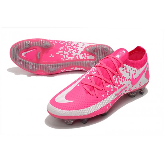 Nike Phantom GT Elite FG Soccer Cleats Pink WhiteLow