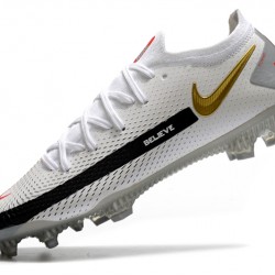 Nike Phantom GT Elite FG Soccer Cleats White And Yellow