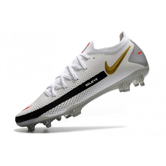 Nike Phantom GT Elite FG Soccer Cleats White And Yellow