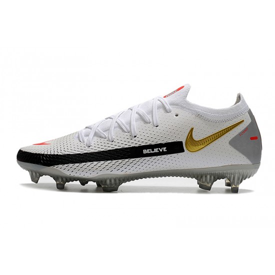 Nike Phantom GT Elite FG Soccer Cleats White And Yellow