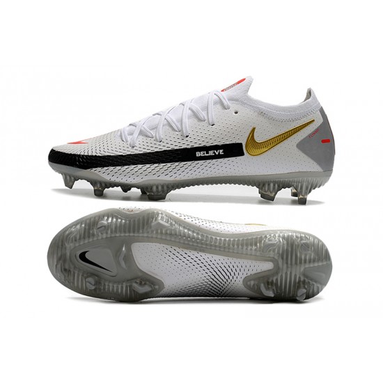 Nike Phantom GT Elite FG Soccer Cleats White And Yellow