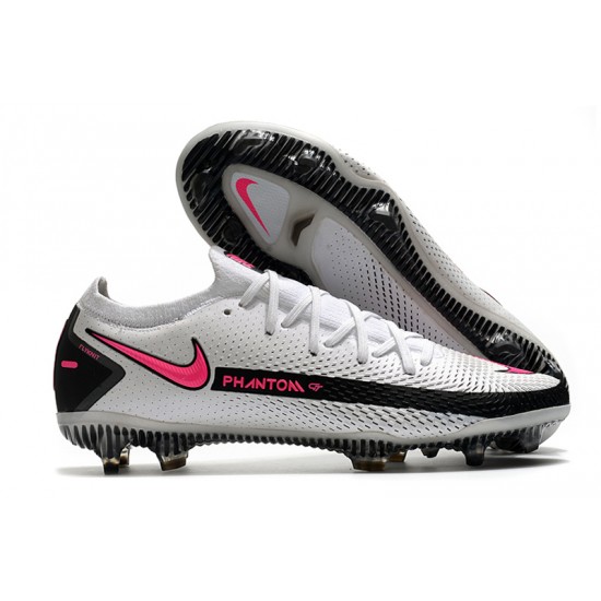 Nike Phantom GT Elite FG Soccer Cleats White Pink Low