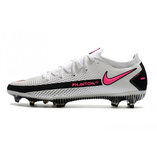 Nike Phantom GT Elite FG Soccer Cleats White Pink Low