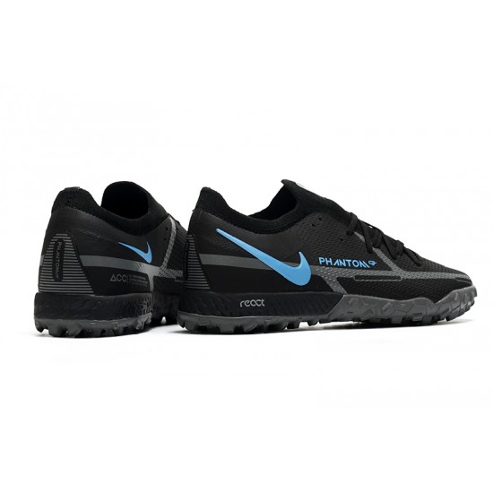 Nike Phantom GT Pro TF Soccer Cleats Black And Blue Low