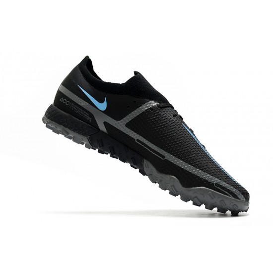 Nike Phantom GT Pro TF Soccer Cleats Black And Blue Low