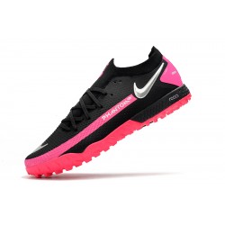 Nike Phantom GT Pro TF Soccer Cleats Black And Pink Low