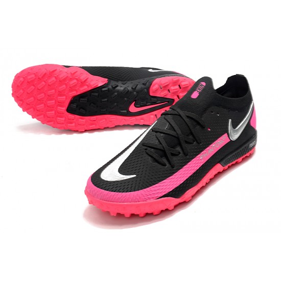 Nike Phantom GT Pro TF Soccer Cleats Black And Pink Low