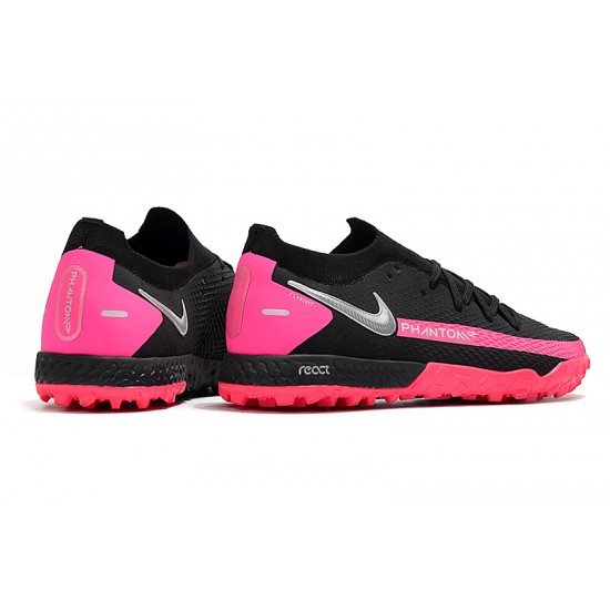 Nike Phantom GT Pro TF Soccer Cleats Black And Pink Low