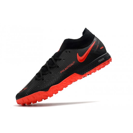 Nike Phantom GT Pro TF Soccer Cleats Black Red High