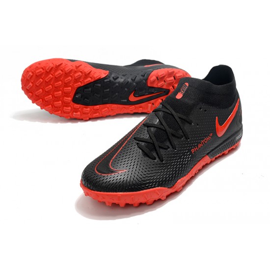 Nike Phantom GT Pro TF Soccer Cleats Black Red High