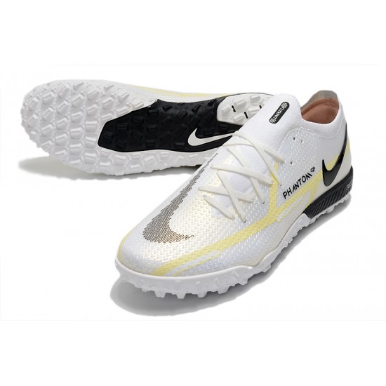 Nike Phantom GT Pro TF Soccer Cleats White And Black Low