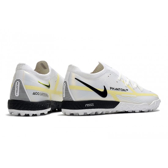 Nike Phantom GT Pro TF Soccer Cleats White And Black Low