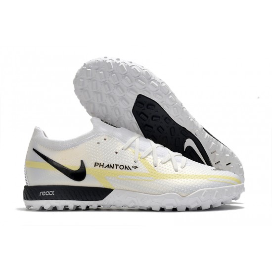 Nike Phantom GT Pro TF Soccer Cleats White And Black Low