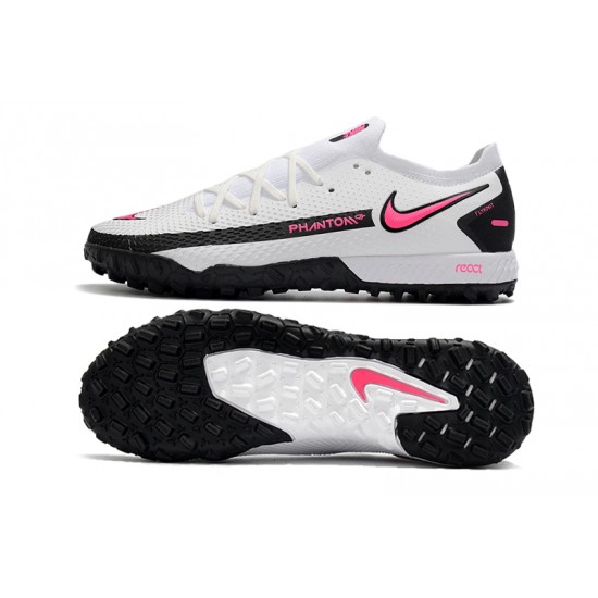 Nike Phantom GT Pro TF Soccer Cleats White And Pink