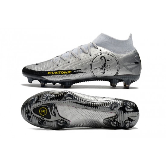 Nike Phantom Scorpion Elite Dynamic Fit FG Soccer Cleats White And Black