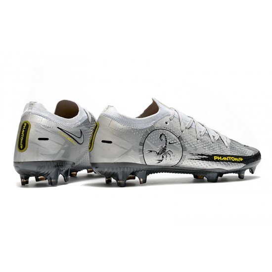 Nike Phantom Scorpion Elite FG Soccer Cleats White And Black Low