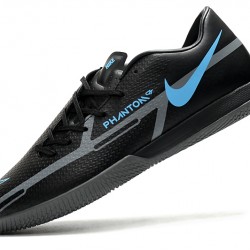 Nike React Phantom GT2 Pro IC Soccer Cleats Black And Black Blue