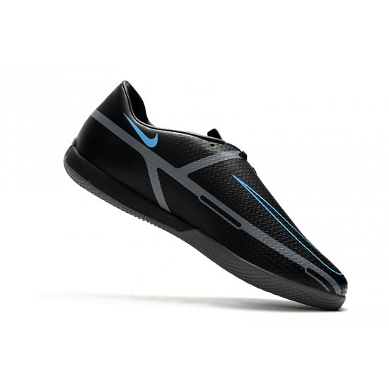 Nike React Phantom GT2 Pro IC Soccer Cleats Black And Black Blue