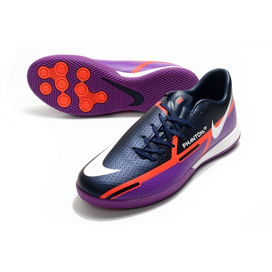Nike React Phantom GT2 Pro IC Soccer Cleats Black And Purple