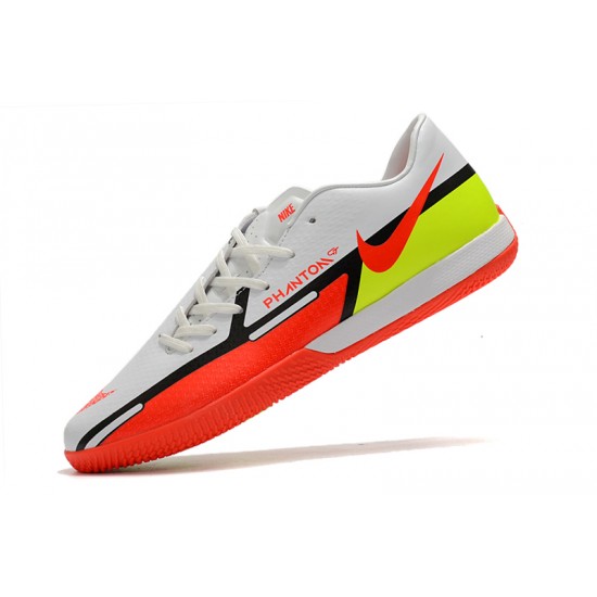 Nike React Phantom GT2 Pro IC Soccer Cleats White Orange