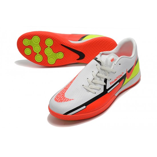 Nike React Phantom GT2 Pro IC Soccer Cleats White Orange