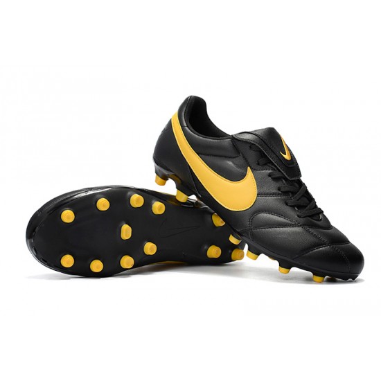 Nike Premier 2.0 FG Soccer Cleats Black Yellow