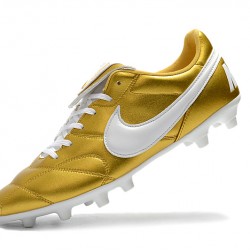 Nike Premier 2.0 FG Soccer Cleats Gold And White