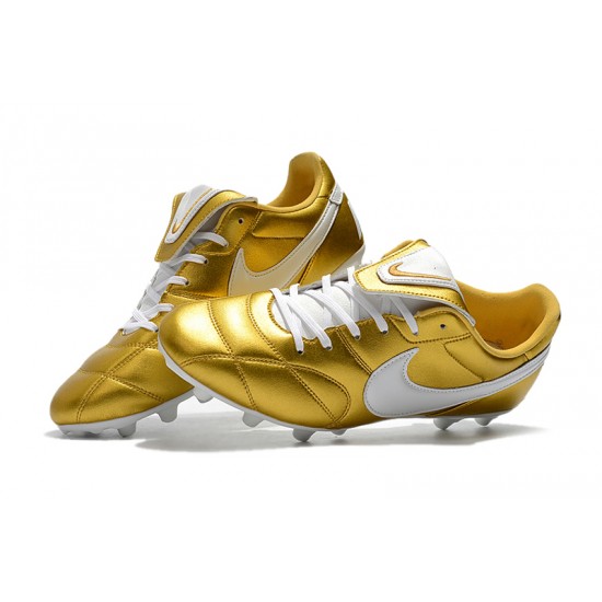 Nike Premier 2.0 FG Soccer Cleats Gold And White