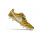 Nike Premier 2.0 FG Soccer Cleats Gold And White