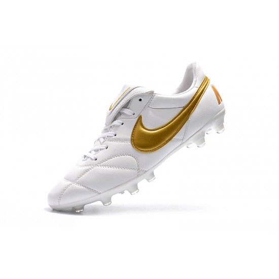 Nike Premier 2.0 FG Soccer Cleats White Gold