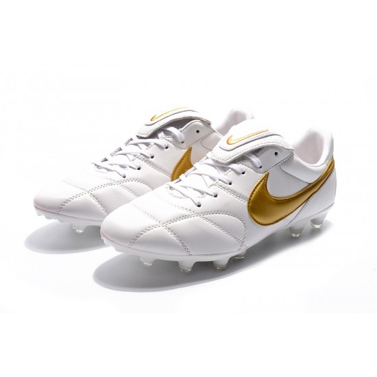 Nike Premier 2.0 FG Soccer Cleats White Gold