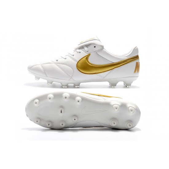 Nike Premier 2.0 FG Soccer Cleats White Gold